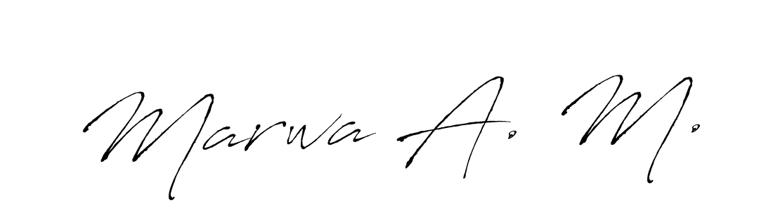Use a signature maker to create a handwritten signature online. With this signature software, you can design (Antro_Vectra) your own signature for name Marwa A. M.. Marwa A. M. signature style 6 images and pictures png