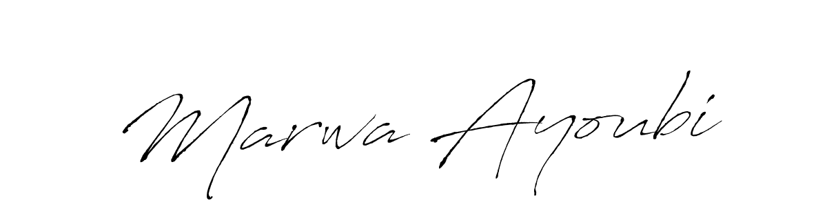 Design your own signature with our free online signature maker. With this signature software, you can create a handwritten (Antro_Vectra) signature for name Marwa Ayoubi. Marwa Ayoubi signature style 6 images and pictures png