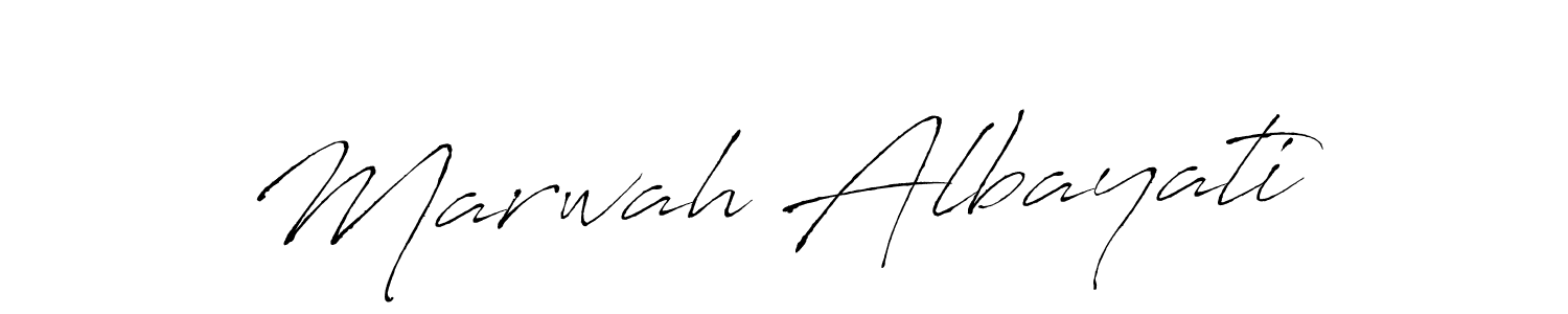 The best way (Antro_Vectra) to make a short signature is to pick only two or three words in your name. The name Marwah Albayati include a total of six letters. For converting this name. Marwah Albayati signature style 6 images and pictures png