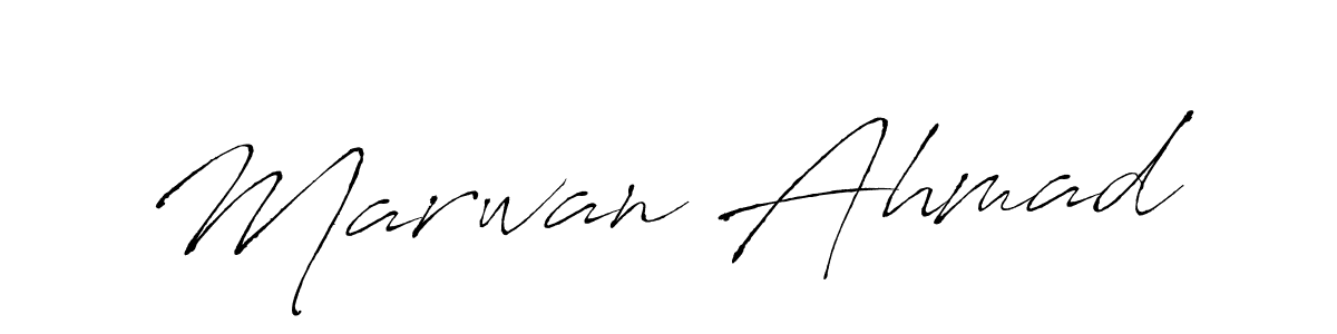 Marwan Ahmad stylish signature style. Best Handwritten Sign (Antro_Vectra) for my name. Handwritten Signature Collection Ideas for my name Marwan Ahmad. Marwan Ahmad signature style 6 images and pictures png