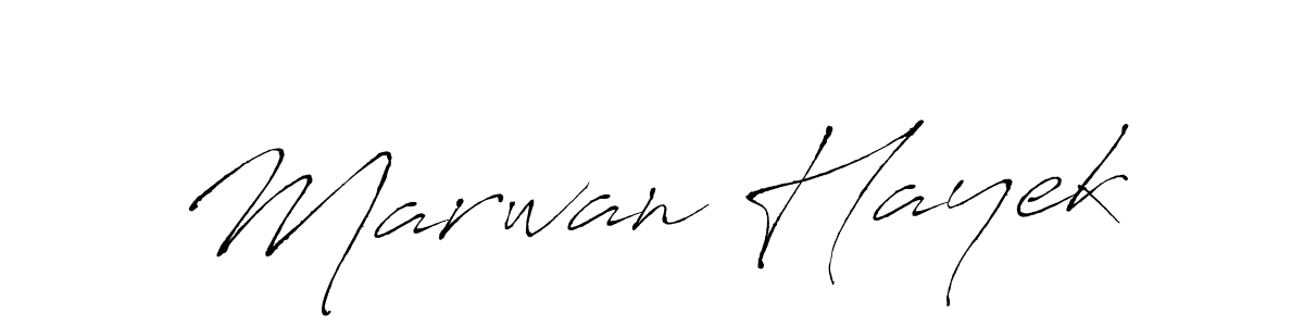 Design your own signature with our free online signature maker. With this signature software, you can create a handwritten (Antro_Vectra) signature for name Marwan Hayek. Marwan Hayek signature style 6 images and pictures png