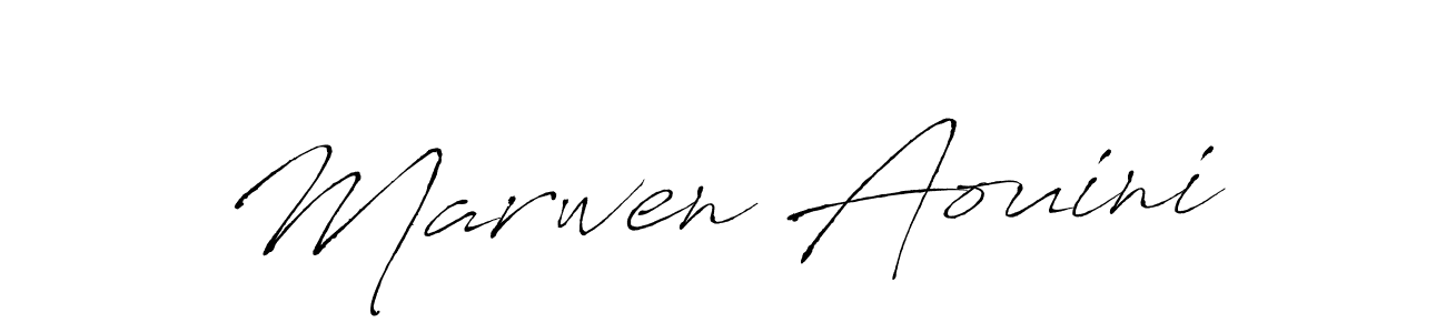 Design your own signature with our free online signature maker. With this signature software, you can create a handwritten (Antro_Vectra) signature for name Marwen Aouini. Marwen Aouini signature style 6 images and pictures png