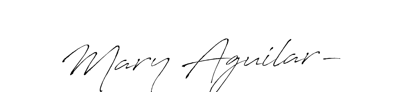 Make a beautiful signature design for name Mary Aguilar-. With this signature (Antro_Vectra) style, you can create a handwritten signature for free. Mary Aguilar- signature style 6 images and pictures png