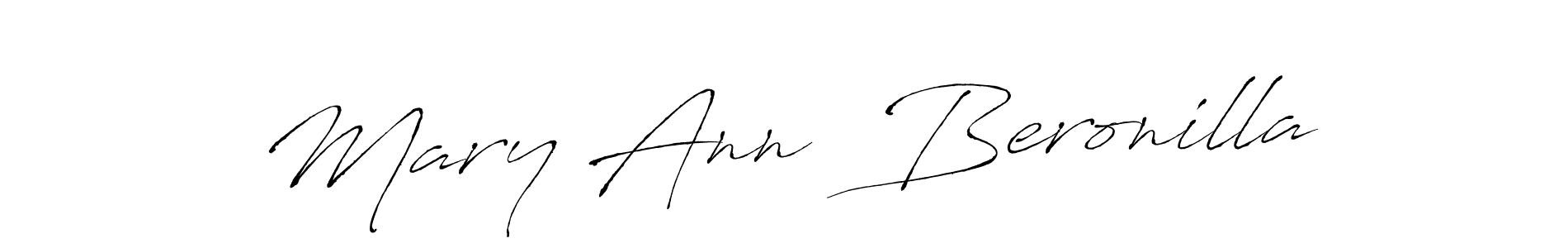 Mary Ann  Beronilla stylish signature style. Best Handwritten Sign (Antro_Vectra) for my name. Handwritten Signature Collection Ideas for my name Mary Ann  Beronilla. Mary Ann  Beronilla signature style 6 images and pictures png