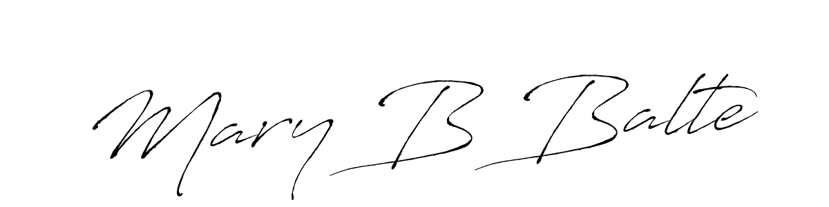 Use a signature maker to create a handwritten signature online. With this signature software, you can design (Antro_Vectra) your own signature for name Mary B Balte. Mary B Balte signature style 6 images and pictures png
