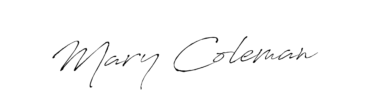 Use a signature maker to create a handwritten signature online. With this signature software, you can design (Antro_Vectra) your own signature for name Mary Coleman. Mary Coleman signature style 6 images and pictures png