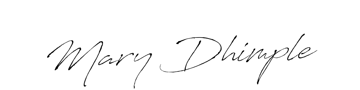Mary Dhimple stylish signature style. Best Handwritten Sign (Antro_Vectra) for my name. Handwritten Signature Collection Ideas for my name Mary Dhimple. Mary Dhimple signature style 6 images and pictures png