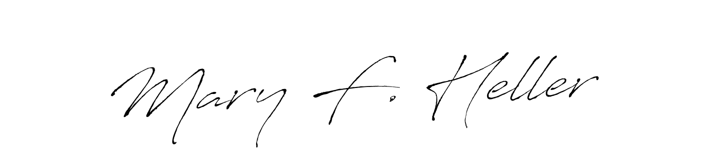 How to make Mary F. Heller name signature. Use Antro_Vectra style for creating short signs online. This is the latest handwritten sign. Mary F. Heller signature style 6 images and pictures png