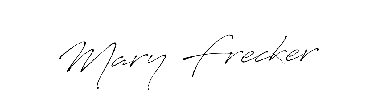 Design your own signature with our free online signature maker. With this signature software, you can create a handwritten (Antro_Vectra) signature for name Mary Frecker. Mary Frecker signature style 6 images and pictures png