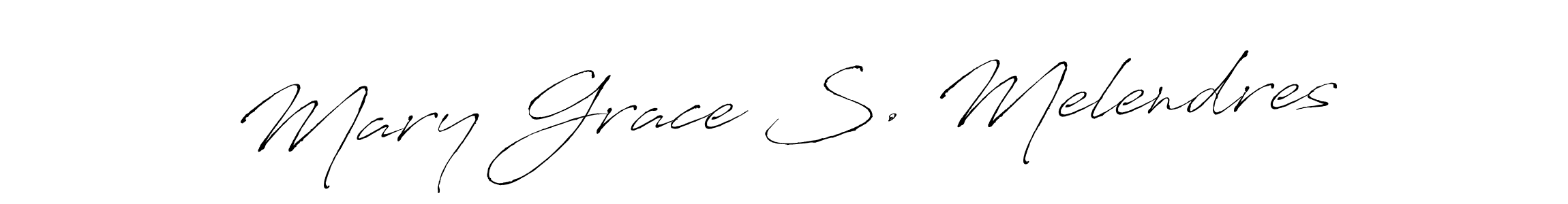 Design your own signature with our free online signature maker. With this signature software, you can create a handwritten (Antro_Vectra) signature for name Mary Grace S. Melendres. Mary Grace S. Melendres signature style 6 images and pictures png