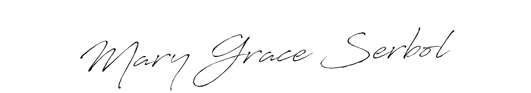 How to make Mary Grace Serbol name signature. Use Antro_Vectra style for creating short signs online. This is the latest handwritten sign. Mary Grace Serbol signature style 6 images and pictures png