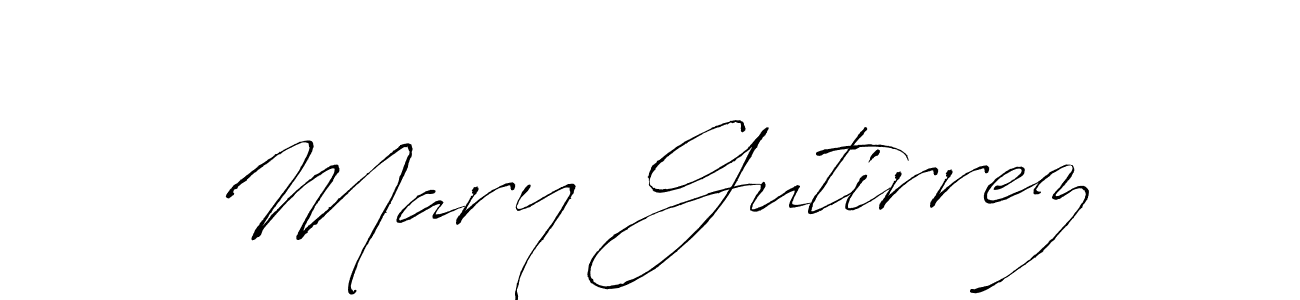 Mary Gutirrez stylish signature style. Best Handwritten Sign (Antro_Vectra) for my name. Handwritten Signature Collection Ideas for my name Mary Gutirrez. Mary Gutirrez signature style 6 images and pictures png