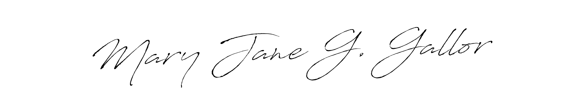 Make a beautiful signature design for name Mary Jane G. Gallor. With this signature (Antro_Vectra) style, you can create a handwritten signature for free. Mary Jane G. Gallor signature style 6 images and pictures png