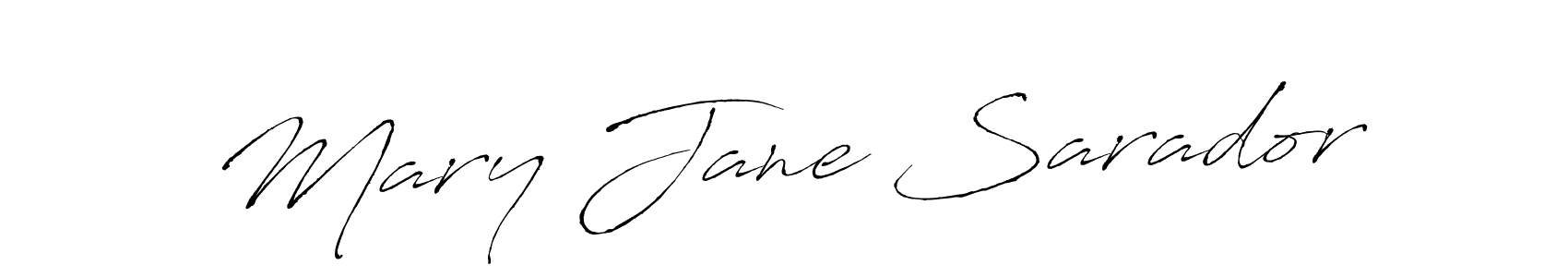 Design your own signature with our free online signature maker. With this signature software, you can create a handwritten (Antro_Vectra) signature for name Mary Jane Sarador. Mary Jane Sarador signature style 6 images and pictures png