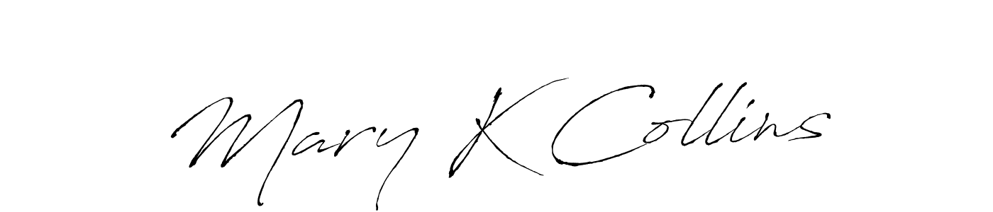 Similarly Antro_Vectra is the best handwritten signature design. Signature creator online .You can use it as an online autograph creator for name Mary K Collins. Mary K Collins signature style 6 images and pictures png