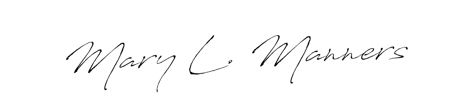 The best way (Antro_Vectra) to make a short signature is to pick only two or three words in your name. The name Mary L. Manners include a total of six letters. For converting this name. Mary L. Manners signature style 6 images and pictures png