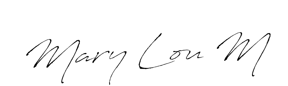 Also we have Mary Lou M name is the best signature style. Create professional handwritten signature collection using Antro_Vectra autograph style. Mary Lou M signature style 6 images and pictures png