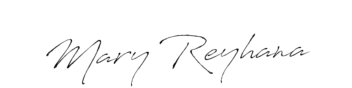 The best way (Antro_Vectra) to make a short signature is to pick only two or three words in your name. The name Mary Reyhana include a total of six letters. For converting this name. Mary Reyhana signature style 6 images and pictures png