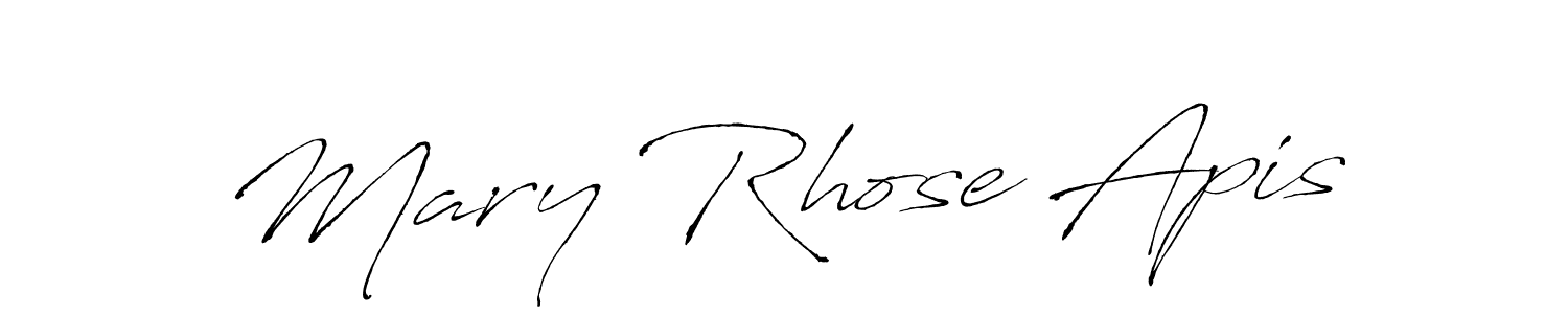 Mary Rhose Apis stylish signature style. Best Handwritten Sign (Antro_Vectra) for my name. Handwritten Signature Collection Ideas for my name Mary Rhose Apis. Mary Rhose Apis signature style 6 images and pictures png