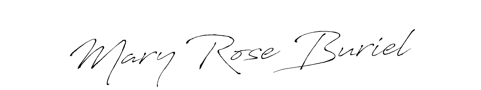 How to make Mary Rose Buriel name signature. Use Antro_Vectra style for creating short signs online. This is the latest handwritten sign. Mary Rose Buriel signature style 6 images and pictures png