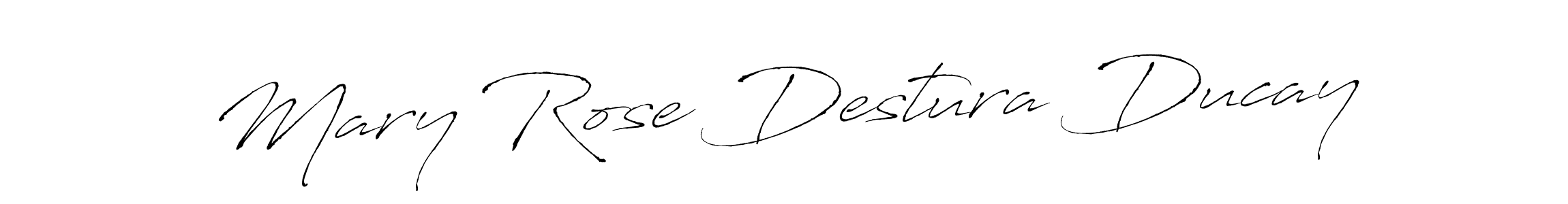 Mary Rose Destura Ducay stylish signature style. Best Handwritten Sign (Antro_Vectra) for my name. Handwritten Signature Collection Ideas for my name Mary Rose Destura Ducay. Mary Rose Destura Ducay signature style 6 images and pictures png