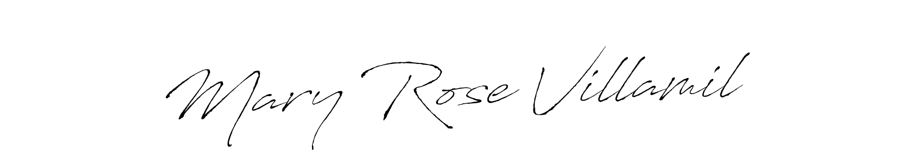 Create a beautiful signature design for name Mary Rose Villamil. With this signature (Antro_Vectra) fonts, you can make a handwritten signature for free. Mary Rose Villamil signature style 6 images and pictures png