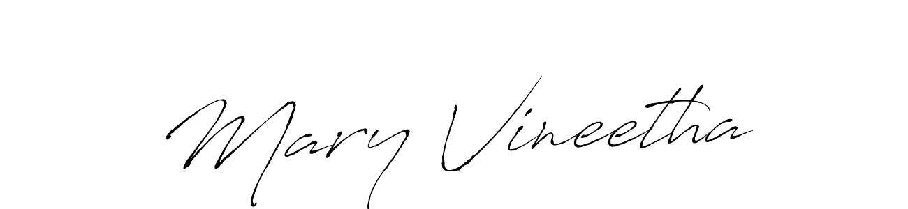 Mary Vineetha stylish signature style. Best Handwritten Sign (Antro_Vectra) for my name. Handwritten Signature Collection Ideas for my name Mary Vineetha. Mary Vineetha signature style 6 images and pictures png