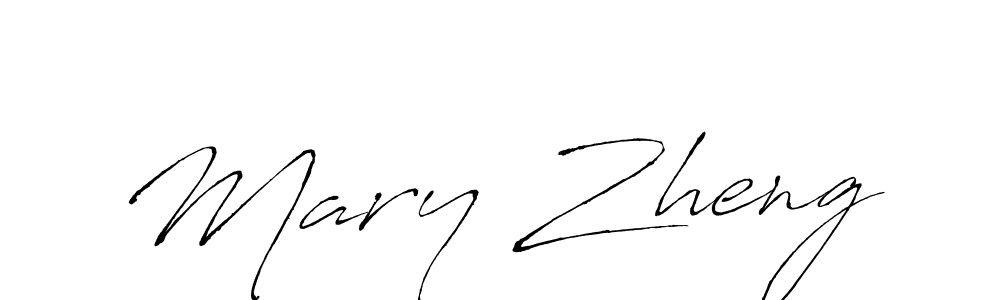 How to make Mary Zheng name signature. Use Antro_Vectra style for creating short signs online. This is the latest handwritten sign. Mary Zheng signature style 6 images and pictures png