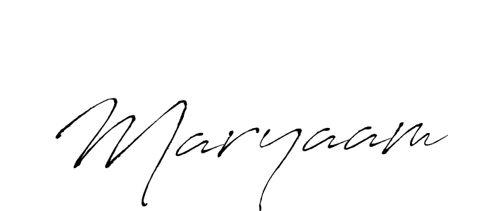 Use a signature maker to create a handwritten signature online. With this signature software, you can design (Antro_Vectra) your own signature for name Maryaam. Maryaam signature style 6 images and pictures png