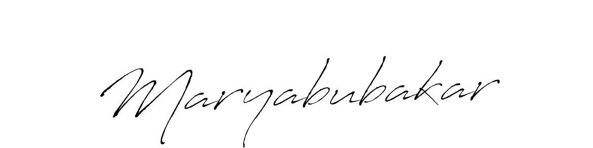 How to make Maryabubakar name signature. Use Antro_Vectra style for creating short signs online. This is the latest handwritten sign. Maryabubakar signature style 6 images and pictures png