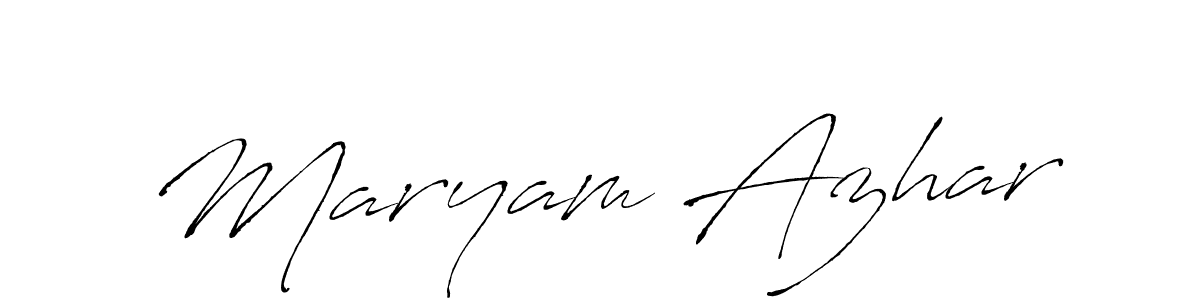 Maryam Azhar stylish signature style. Best Handwritten Sign (Antro_Vectra) for my name. Handwritten Signature Collection Ideas for my name Maryam Azhar. Maryam Azhar signature style 6 images and pictures png