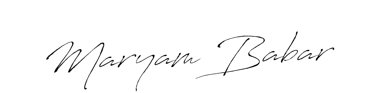 Use a signature maker to create a handwritten signature online. With this signature software, you can design (Antro_Vectra) your own signature for name Maryam Babar. Maryam Babar signature style 6 images and pictures png