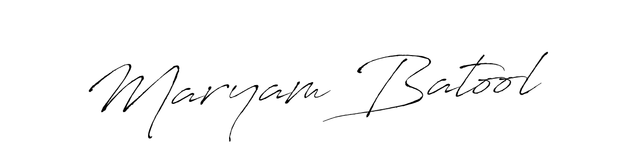 How to make Maryam Batool signature? Antro_Vectra is a professional autograph style. Create handwritten signature for Maryam Batool name. Maryam Batool signature style 6 images and pictures png