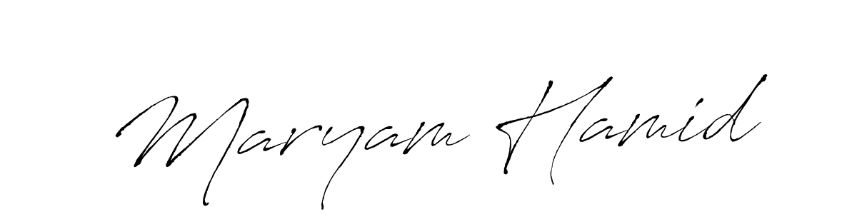 Maryam Hamid stylish signature style. Best Handwritten Sign (Antro_Vectra) for my name. Handwritten Signature Collection Ideas for my name Maryam Hamid. Maryam Hamid signature style 6 images and pictures png