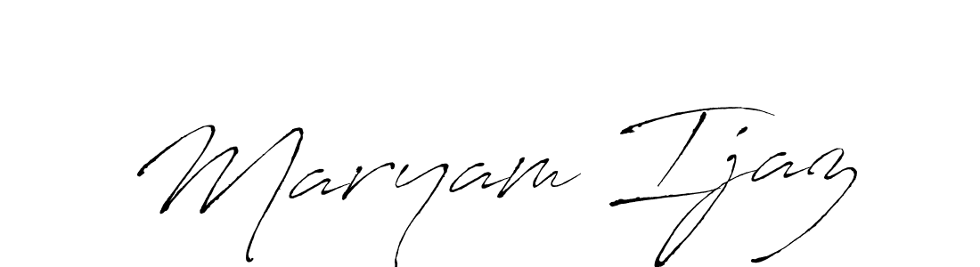 Use a signature maker to create a handwritten signature online. With this signature software, you can design (Antro_Vectra) your own signature for name Maryam Ijaz. Maryam Ijaz signature style 6 images and pictures png