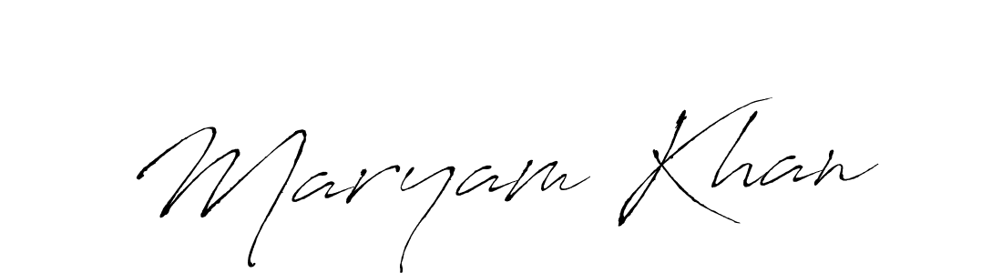 Maryam Khan stylish signature style. Best Handwritten Sign (Antro_Vectra) for my name. Handwritten Signature Collection Ideas for my name Maryam Khan. Maryam Khan signature style 6 images and pictures png