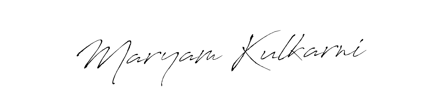 Make a beautiful signature design for name Maryam Kulkarni. With this signature (Antro_Vectra) style, you can create a handwritten signature for free. Maryam Kulkarni signature style 6 images and pictures png