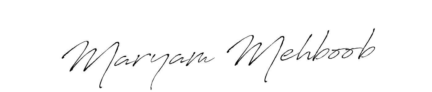 The best way (Antro_Vectra) to make a short signature is to pick only two or three words in your name. The name Maryam Mehboob include a total of six letters. For converting this name. Maryam Mehboob signature style 6 images and pictures png