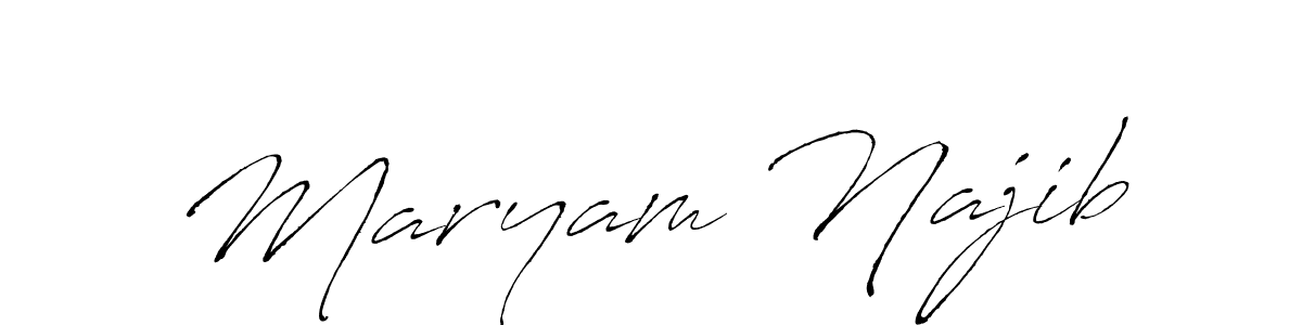 Maryam Najib stylish signature style. Best Handwritten Sign (Antro_Vectra) for my name. Handwritten Signature Collection Ideas for my name Maryam Najib. Maryam Najib signature style 6 images and pictures png