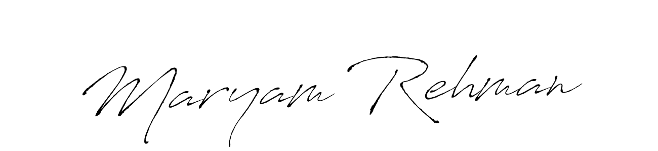 It looks lik you need a new signature style for name Maryam Rehman. Design unique handwritten (Antro_Vectra) signature with our free signature maker in just a few clicks. Maryam Rehman signature style 6 images and pictures png