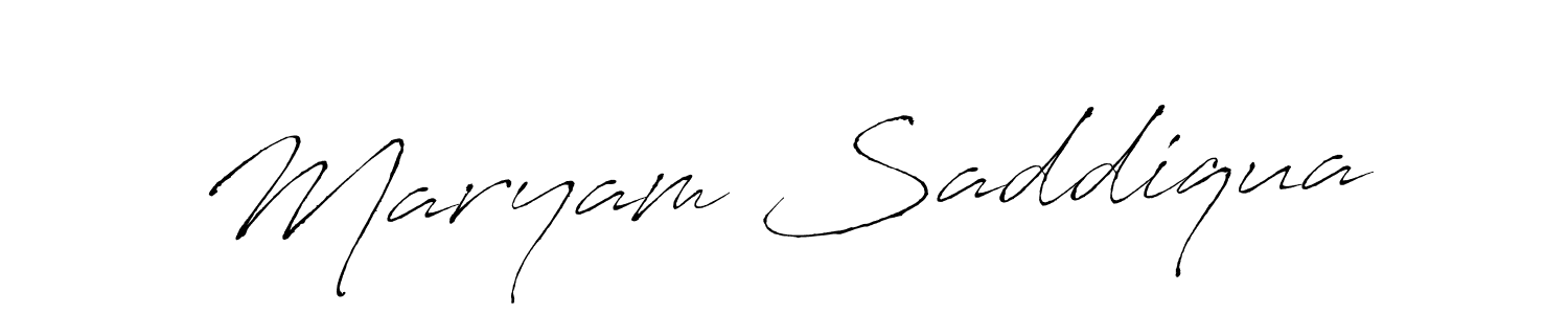 Make a beautiful signature design for name Maryam Saddiqua. With this signature (Antro_Vectra) style, you can create a handwritten signature for free. Maryam Saddiqua signature style 6 images and pictures png