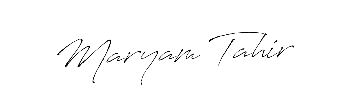 Antro_Vectra is a professional signature style that is perfect for those who want to add a touch of class to their signature. It is also a great choice for those who want to make their signature more unique. Get Maryam Tahir name to fancy signature for free. Maryam Tahir signature style 6 images and pictures png