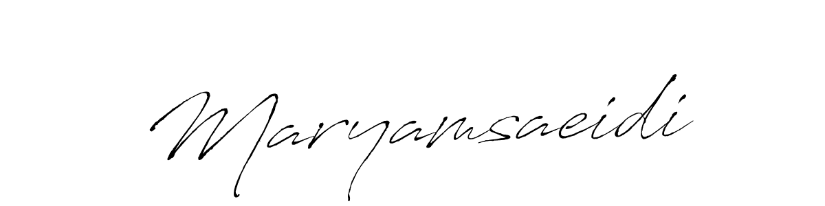 Design your own signature with our free online signature maker. With this signature software, you can create a handwritten (Antro_Vectra) signature for name Maryamsaeidi. Maryamsaeidi signature style 6 images and pictures png