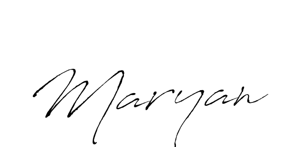 Design your own signature with our free online signature maker. With this signature software, you can create a handwritten (Antro_Vectra) signature for name Maryan. Maryan signature style 6 images and pictures png