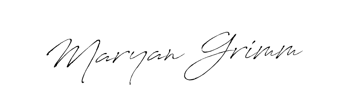 Design your own signature with our free online signature maker. With this signature software, you can create a handwritten (Antro_Vectra) signature for name Maryan Grimm. Maryan Grimm signature style 6 images and pictures png