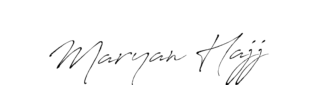 Design your own signature with our free online signature maker. With this signature software, you can create a handwritten (Antro_Vectra) signature for name Maryan Hajj. Maryan Hajj signature style 6 images and pictures png