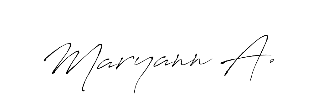 Similarly Antro_Vectra is the best handwritten signature design. Signature creator online .You can use it as an online autograph creator for name Maryann A.. Maryann A. signature style 6 images and pictures png