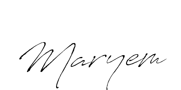 Create a beautiful signature design for name Maryem. With this signature (Antro_Vectra) fonts, you can make a handwritten signature for free. Maryem signature style 6 images and pictures png