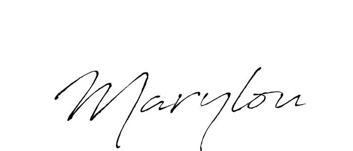 Design your own signature with our free online signature maker. With this signature software, you can create a handwritten (Antro_Vectra) signature for name Marylou. Marylou signature style 6 images and pictures png