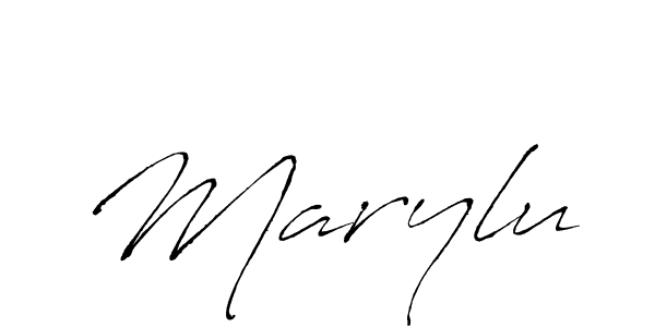 Marylu stylish signature style. Best Handwritten Sign (Antro_Vectra) for my name. Handwritten Signature Collection Ideas for my name Marylu. Marylu signature style 6 images and pictures png